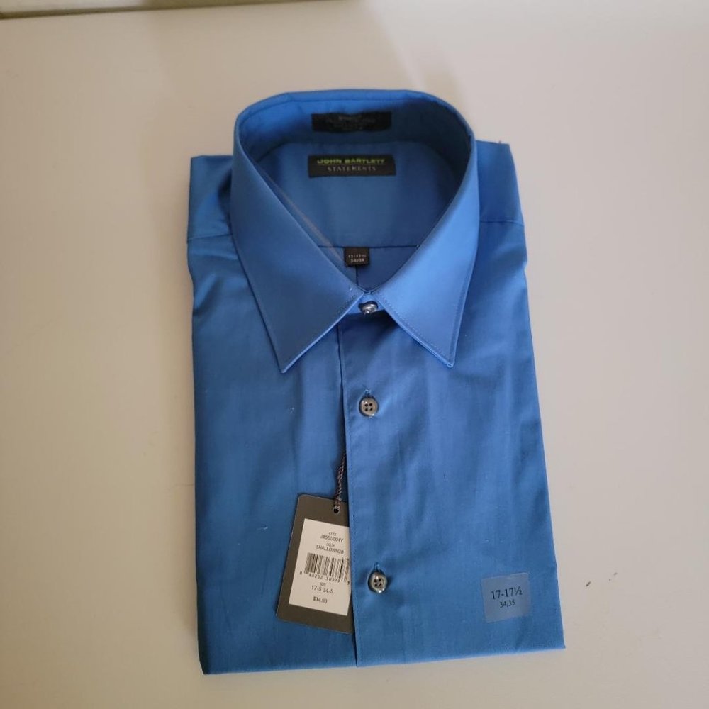 John Barlett Men's Blue Dressed Shirt, NWT